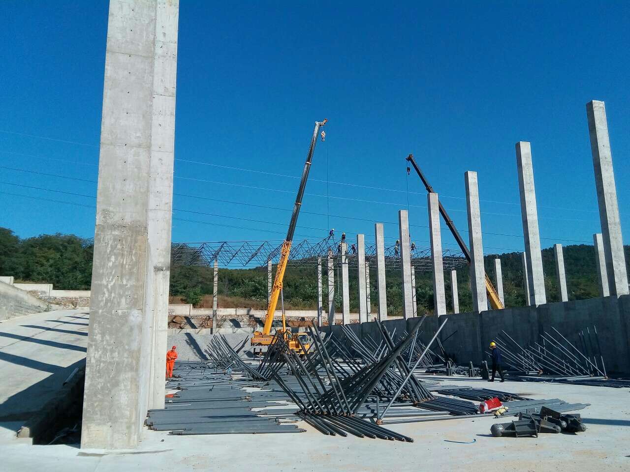 原平搅拌站网架